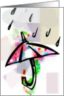 Contemporary Get well umbrella with bright colors! card