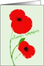 Contemporary Memorial Day Poppies in Honor of Our Veterans! card