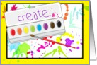 Be creative with your pallet of colorful splatter! card