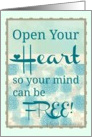 Open Your Mind blank inspirational note card ! card