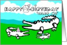 Color Me Collection Happy 2nd birthday from the alligator family! card