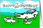 Color Me Collection Happy 3rd Birthday from the alligator family! card