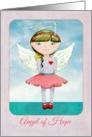 Sweet winged Angel with silvery halo to bring hope! card