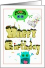 Happy Birthday with Sprinkles on top from the crazy critters! card