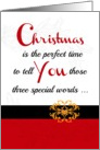 Christmas ’Three special words!’ Collection for your favorite adult! card