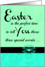 Easter ’Three special words!’ Collection for your favorite adult! card