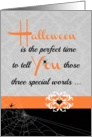 Halloween ’Three special words!’ Collection for your favorite adult! card