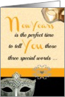 New Year’s ’Three special words!’ Collection for your favorite adult! card