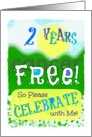 Let’s celebrate the second anniversary of being cancer free! card