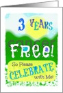 Let’s celebrate the third anniversary of being cancer free! card