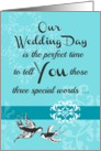 Let your new spouse know what you really want on your wedding night! card