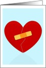 Broken Heart, repaired, never again! card