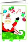 Christmas holiday, Santa sleigh full of goodies card