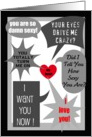 Love Speech Bubbles from the Hearton, black trim! card