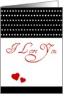 Valentine’s Day, I Love You, period, with hearts! card