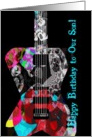 Happy Birthday To Our Son, you rock cool guitar! card