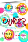 Happy Birthday Cancer sign zodiac characteristics! card