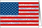 Congratulations flag, on becoming U.S. Citizen! card