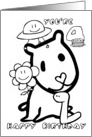 Happy 4th Birthday ’Color Me’ Collection, puppy fun! card