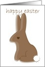Happy Easter bunny, I love you more than chocolate bunnies! card
