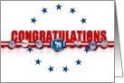 CONGRATULATIONS Democrat, winning the election, celebration invitation! card