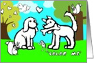 Happy Birthday ’Color Me’ Collection, puppies in love! card