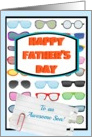 Happy Father’s Day Awesome Son, to a cool guy, sunglasses! card