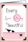 Congratulations on Your Wedding, ’Love Story’ on Pink! card