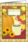 Thanksgiving Card With Special Place for Your Favorite Recipe! card