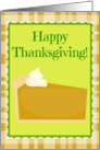 Happy Thanksgiving From Our Home to Yours, Pumpkin Pie on Plaid! card