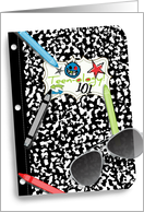 Teen-ology 101 Happy Birthday to an amazing teen, Composition Notebook card