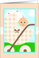 Cute Baby in Stroller Shower Party Invitations!! card