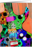 Cool Guitar Blank Note Card for Any Musician! card