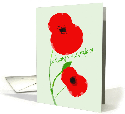 Contemporary Memorial Day Poppies in Honor of Our Veterans! card