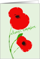 Contemporary Memorial Day Poppies in Honor of Our Veterans! card