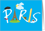 Ah, the wonders of Paris, France blank note card! card