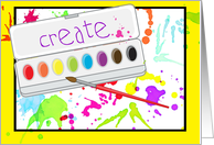 Be creative with your pallet of colorful splatter! card