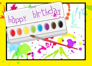 Happy birthday paint...