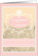 Elegant Brooch bouquet, Engagement Celebration, invitation! card