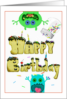 Happy Birthday with Sprinkles on top from the crazy critters! card