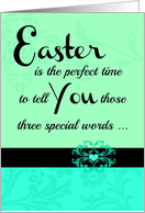 Easter ’Three special words!’ Collection for your favorite adult! card