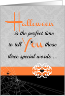 Halloween ’Three special words!’ Collection for your favorite adult! card
