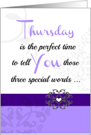 Thursday ’Three special words!’ Collection for your favorite adult card
