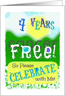 Let’s celebrate the fourth anniversary of being cancer free! card
