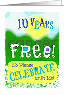 Let’s celebrate the tenth anniversary of being cancer free! card