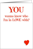 Valentine’s Day To the One You Love card