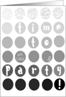 It’s Ya Birthday, Party time! Silver & Black Circles card