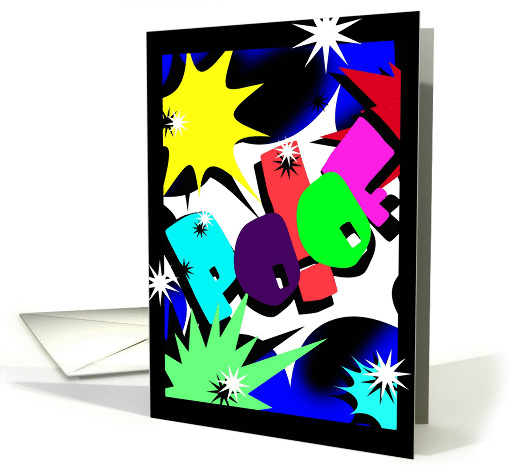 Birthday Poof Colorful Graphics and Starbursts! card (872216)