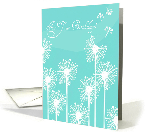 No Happy Birthday Wishes for You! White Floral Silhouette card