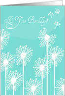 No Happy Birthday Wishes for You! White Floral Silhouette card